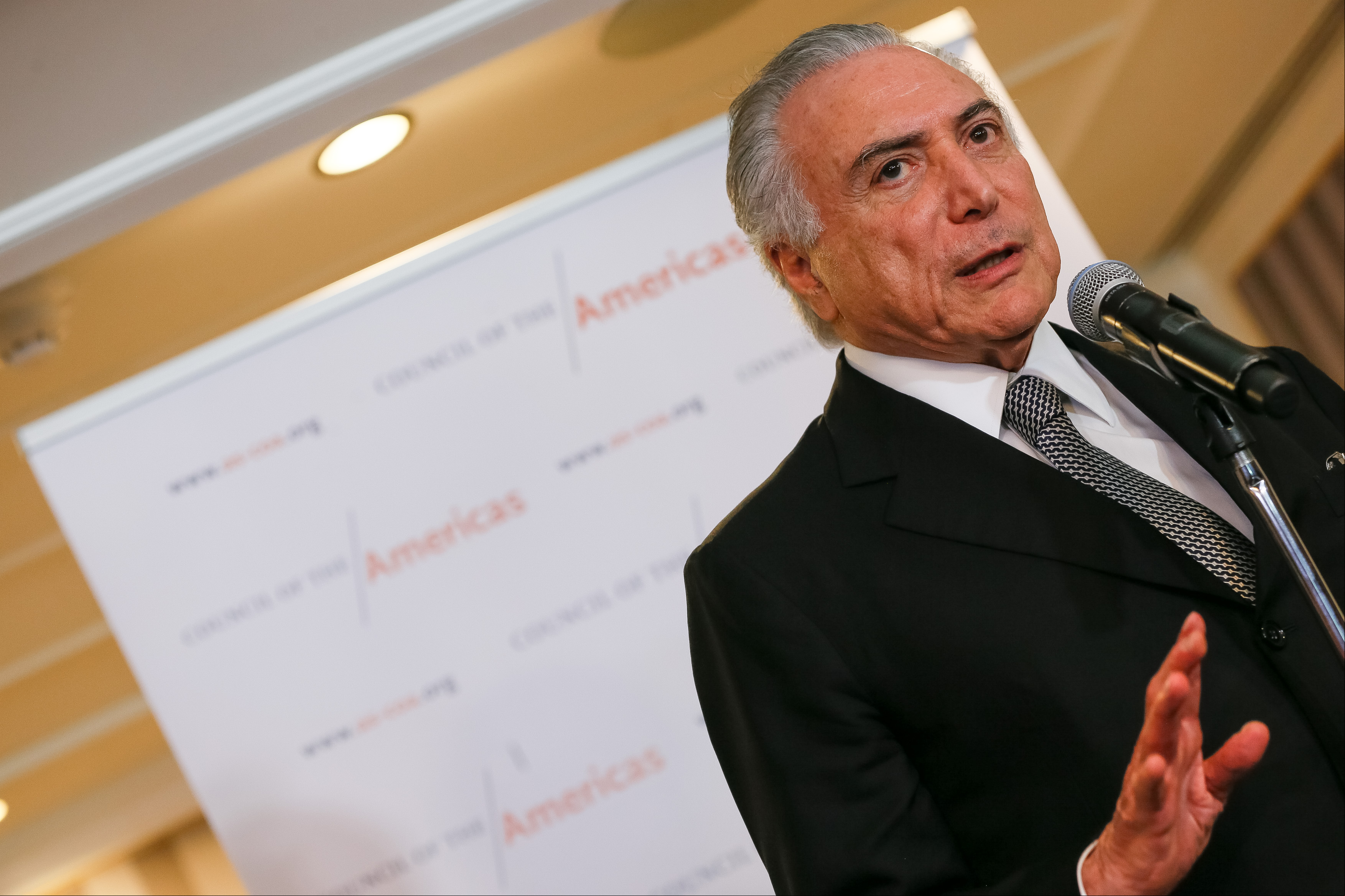 Nova York(EUA) - Presidente Michel Temer durante encontro com a imprensa brasileira e internacional (Beto Barata/PR)